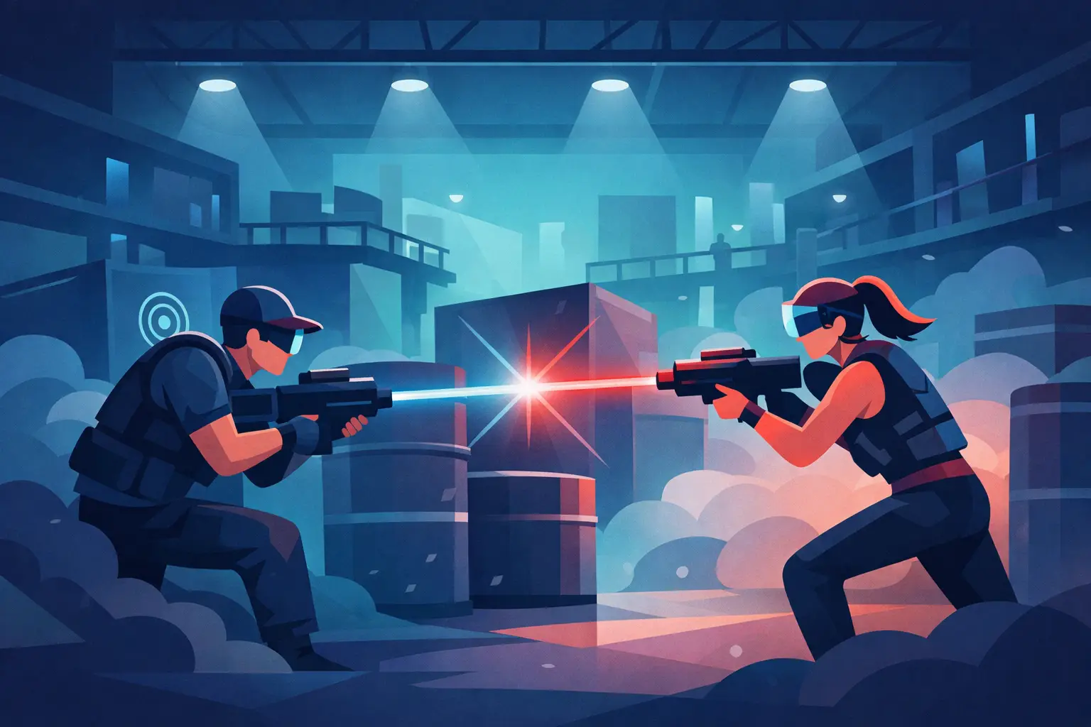 Jak działa paintball laserowy indoor w hali?