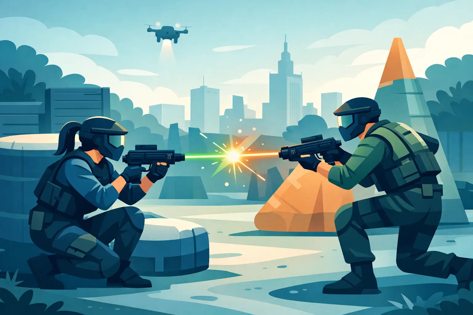 Paintball laserowy Warszawa - akcja bez bólu
